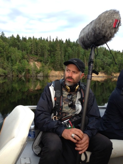 Jeff Scheven  contemplating  capturing audio out on the water.