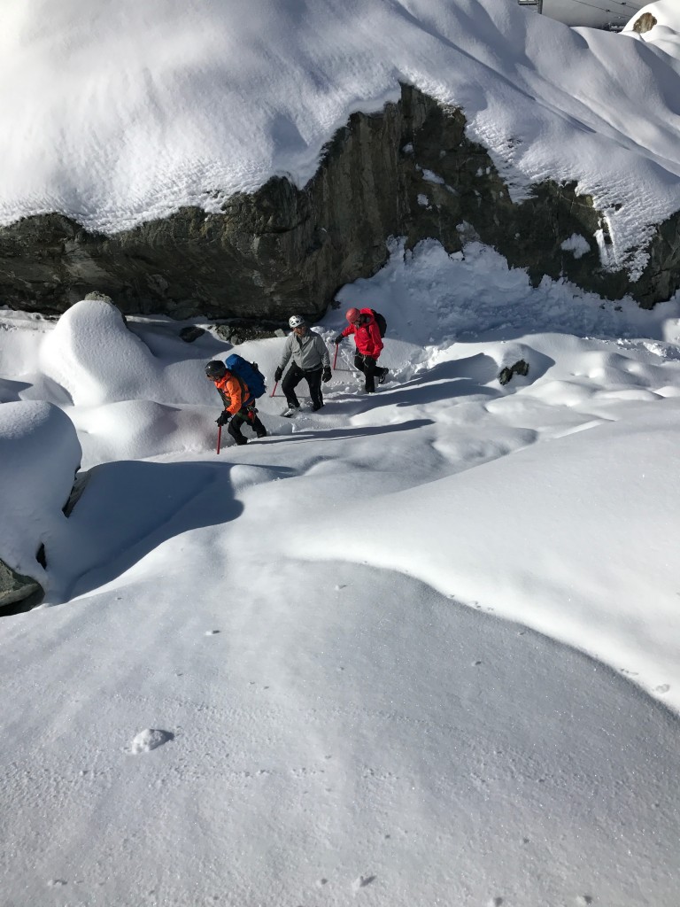 The glacier hike path